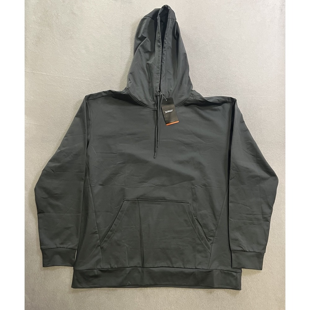 Tacvasen Hoodie Adult Size Large Gray Pullover Sweatshirt Performance NWT